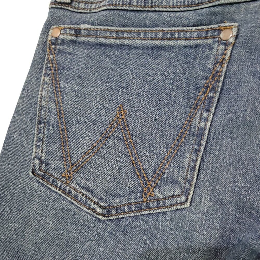 Wrangler Retro Mens Slim Straight Blue Denim Jeans 29X34 Western - Picture 7 of 7